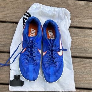 Nike Blue and Orange Distance track spikes